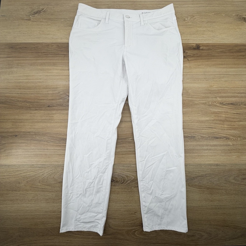 G Fore Pants Mens 34x30 White Golf All Play Trouser Stretch